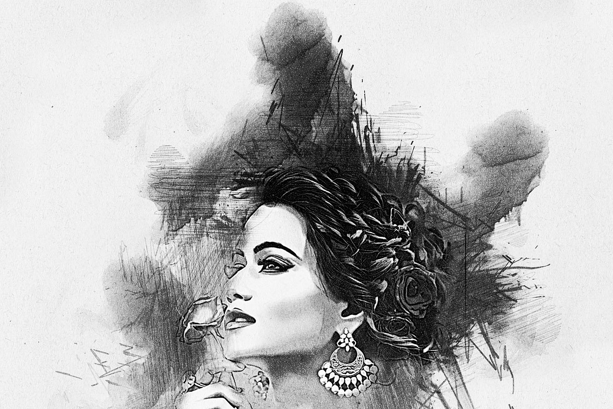 Charcoal Drawing Photoshop Action, a Brushes & More by MRI STUDIO (Photo 2 of 12)