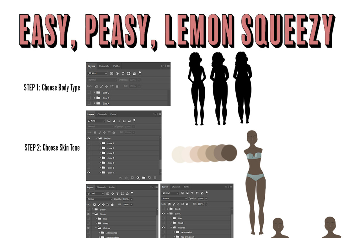 PAPER DOLLS, Digital Portrait Maker, an Illustration by Si Design Loft (Photo 7 of 7)