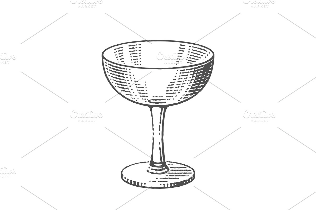 Сocktail or dessert glasses., a Food Illustration by Irina Trusova (Photo 5 of 5)