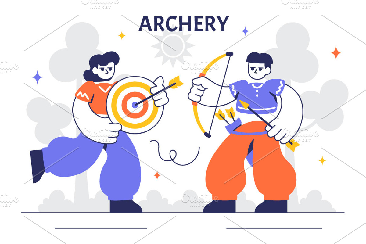 10 Archery Sport Illustration, a Sport Illustration by denayunebgt (Photo 4 of 4)