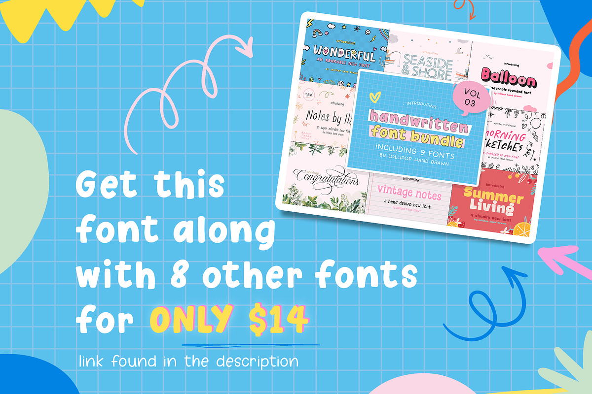 Morning Sketches Font, a Font by Lollipop Hand Drawn (Photo 7 of 8)