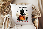 Sarcastic Halloween Cat Witch Creepy, an Illustration by DreamCafeArt (Thumbnail 6 of 7)