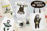 Sleep More Sloths Graphic Pack, an Animal Illustration by Gulnara Sabirova (Thumbnail 5 of 8)