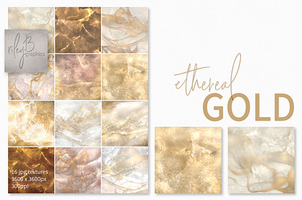 Ethereal Gold Textures, a Texture Graphic by rileyBgraphics