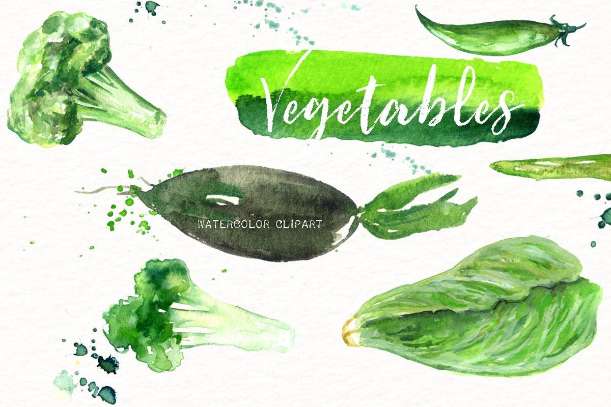 Vegetables. Watercolor clipart., an Illustration by LABFcreations (Photo 6 of 11)