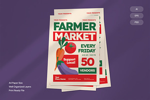 Farmer Market - Flyer, a Brochure Template by Izdihaar_Studio