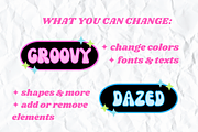 Editable Logo Y2K Retro Branding, a Branding & Logo Template by PLANETSEL (Thumbnail 3 of 6)