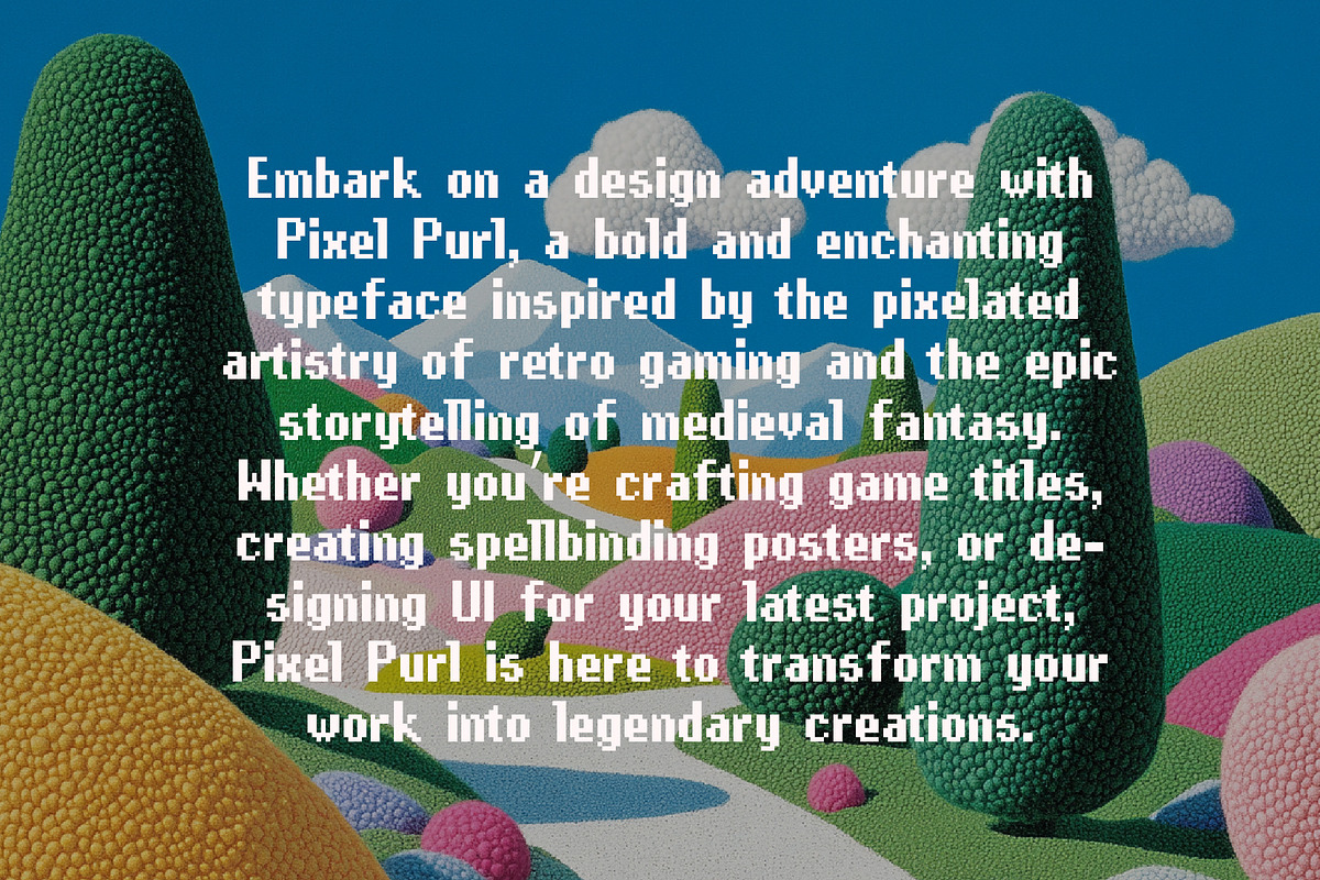 PixelPurl - 8Bit Pixel Font, a Sans Serif Font by HipFonts (Photo 2 of 8)