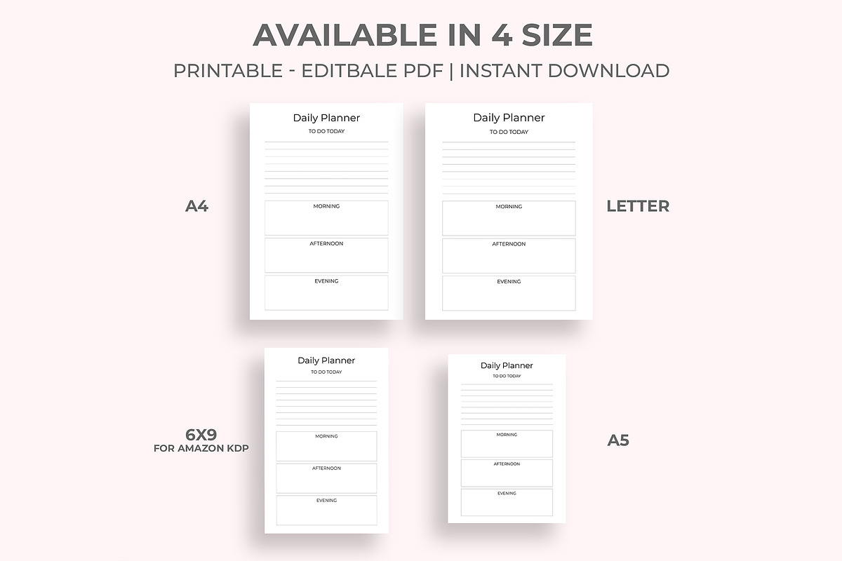 Daily Planner, a Stationery Template by M9 Design (Photo 2 of 5)