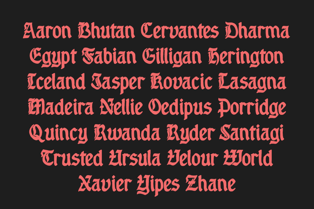 Fuscous – Bold Blackletter Typeface, a Font by Arendxstudio (Photo 10 of 12)