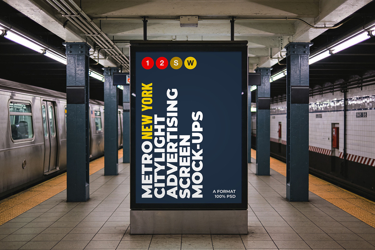 New York Metro Ad Screen Mock-Up 4, an Advertising Mockup by Graphic Shelter (Photo 5 of 7)