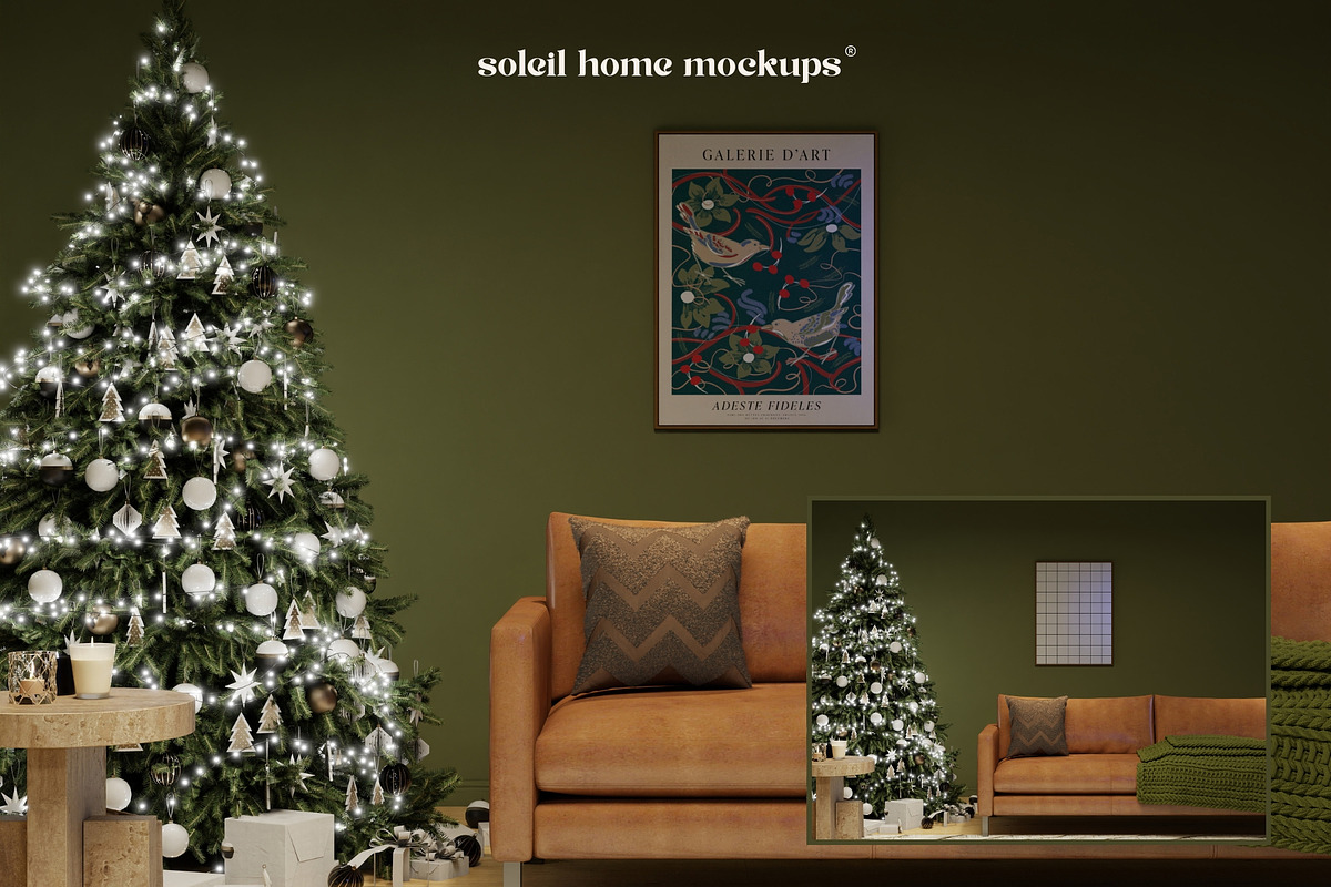 DREAMY | Christmas Frame Mockup Set, a Household Mockup by SoleilHomeMockups (Photo 4 of 11)