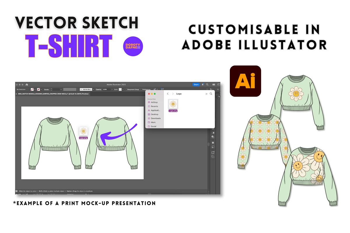 V-Neck Long Sleeve T-Shirt, an Apparel Mockup by Doroty Dafne Designs (Photo 5 of 7)