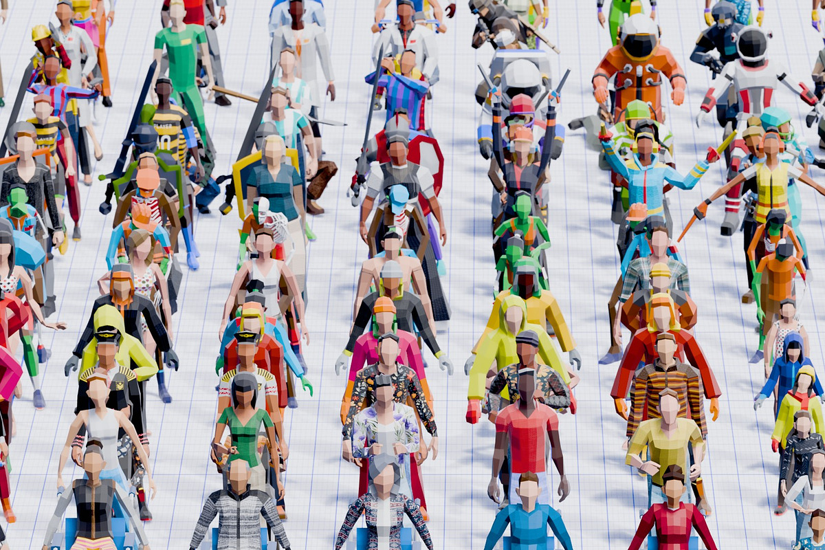 Low Poly Rigged Animated Compilation, a Characters & Person 3D Model by Studio Ochi (Photo 7 of 10)