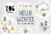 Hello Winter. 206 elements, a Decorative Illustration by BAGIRA | Studio (Thumbnail 1 of 12)