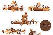 Cozy Autumn - baby clipart & pattern, a Seasonal Illustration by Linerisyart (Thumbnail 14 of 16)