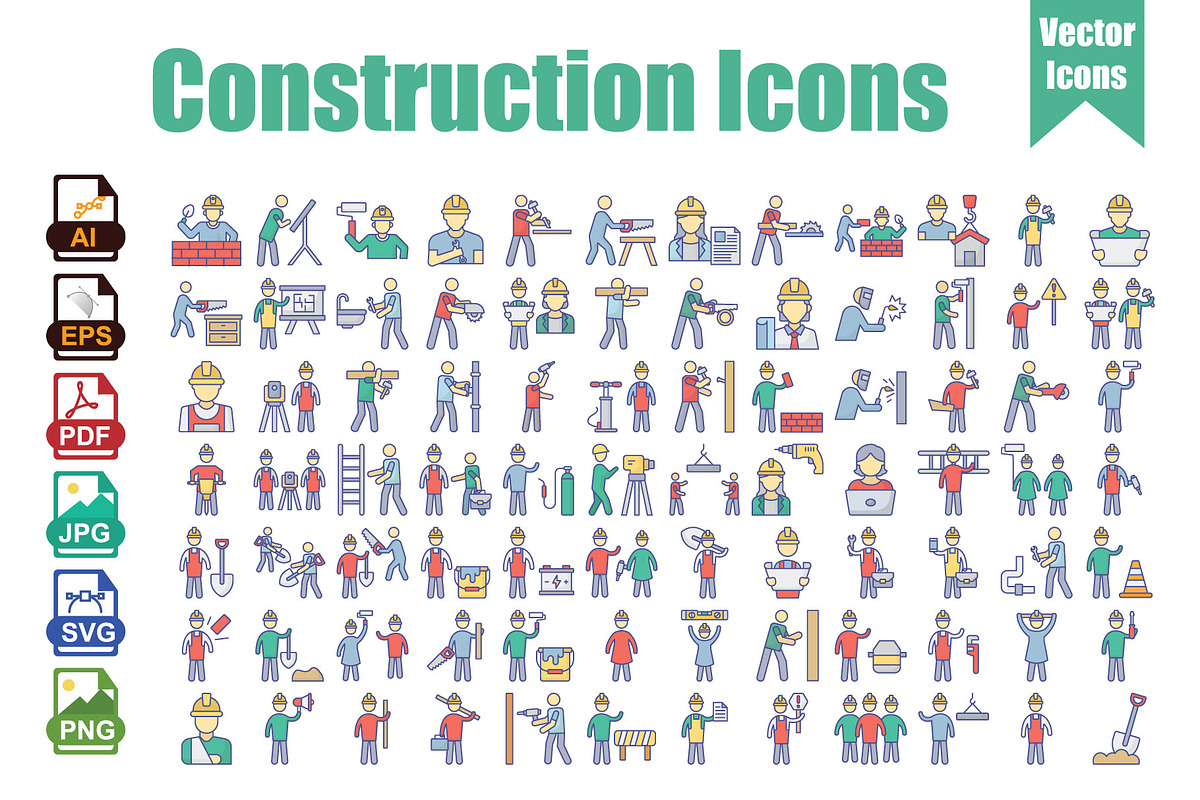 Construction Icons Pack, an Icon by Vector Portal (Photo 1 of 5)