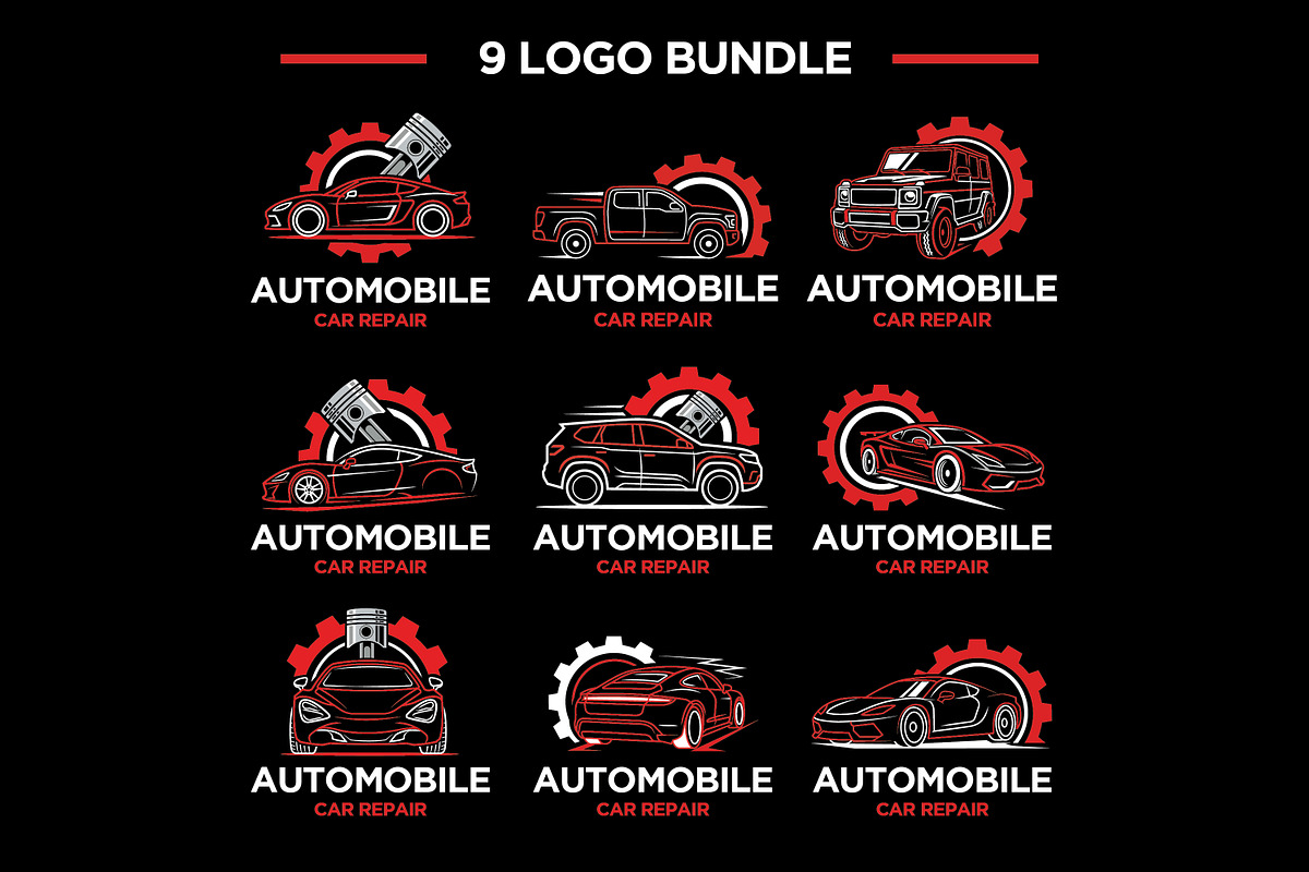 9 Auto Mechanic Repair Logo, a Branding & Logo Template by Guavanaboy (Photo 1 of 3)