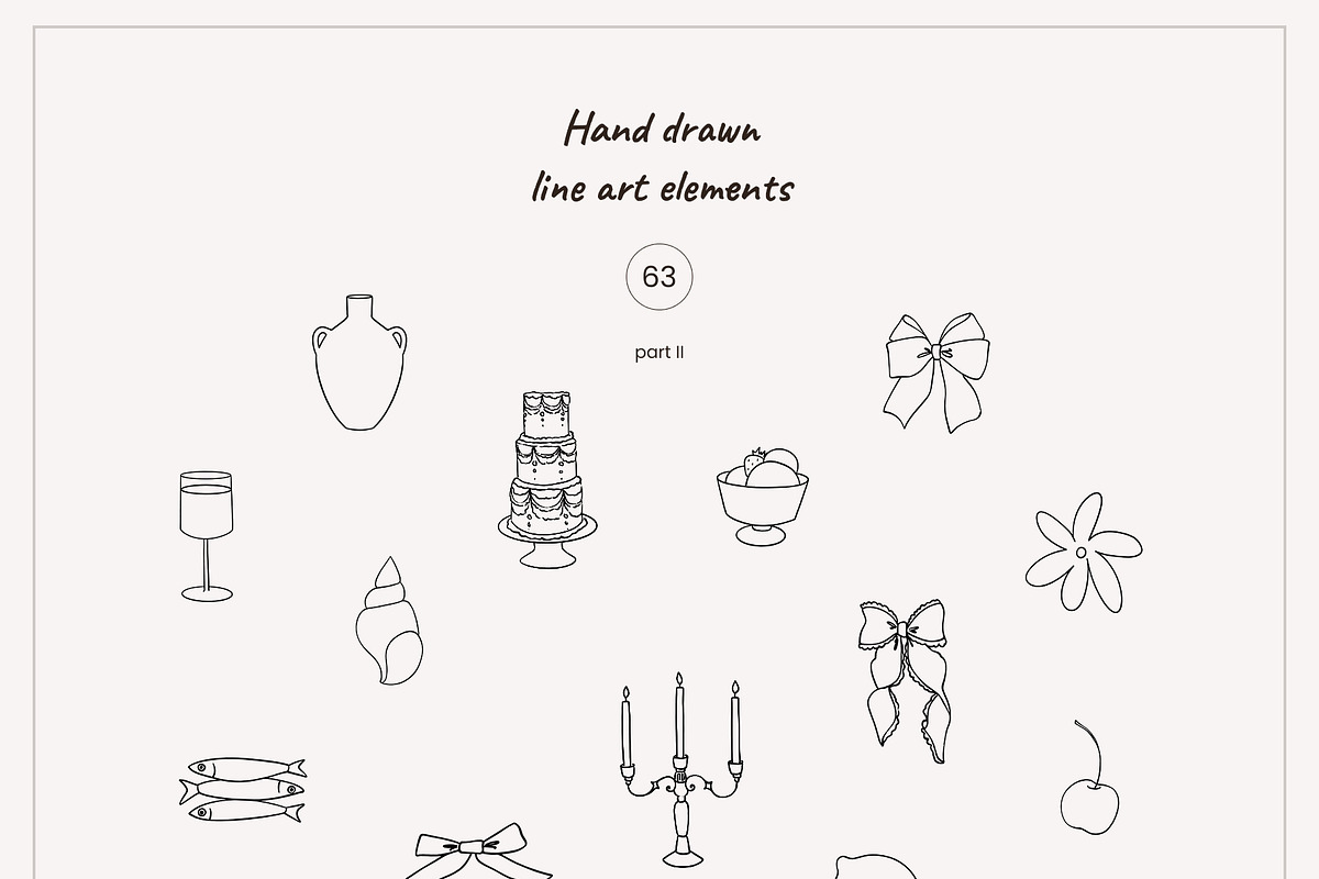 Whimsy Wedding Line Art Illustration, a Decorative Illustration by Yuliia Lashevska (Photo 9 of 10)