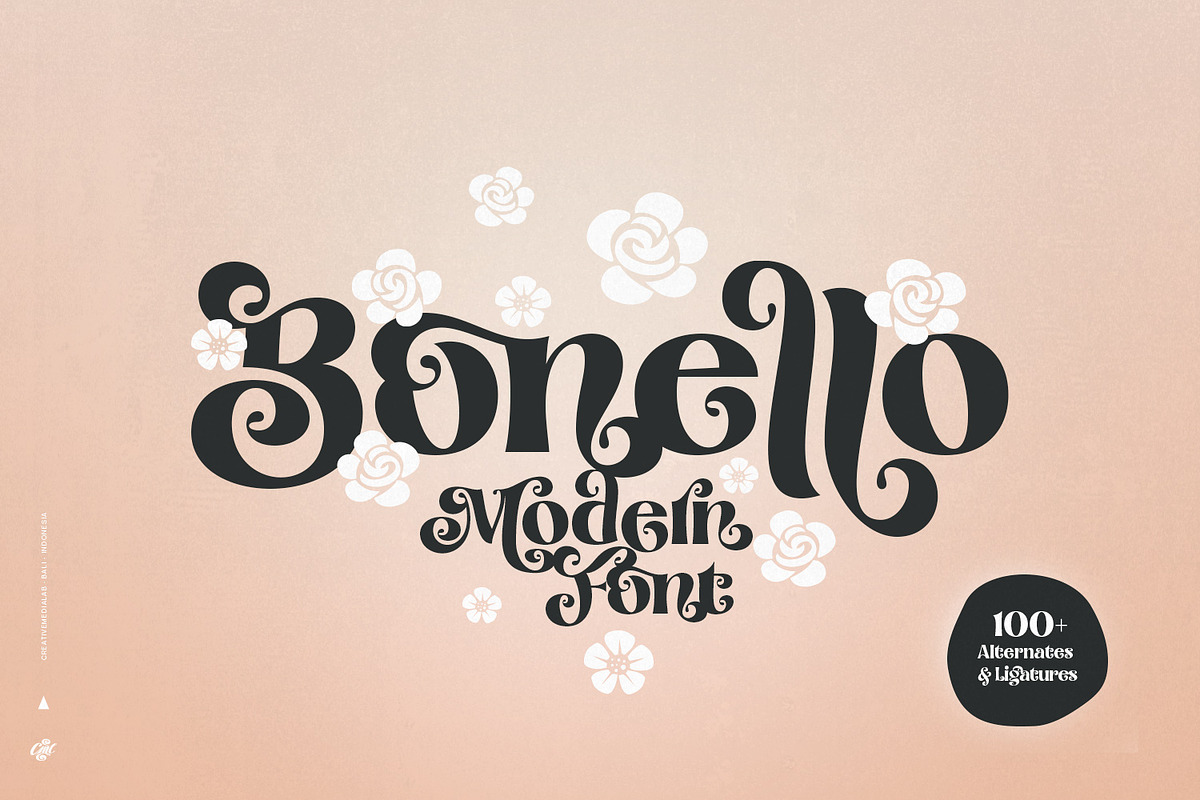 Bonello - Modern Display Font, a Font by creativemedialab (Photo 1 of 19)