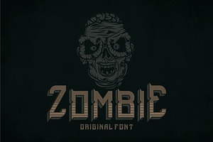 Zombie Modern Label Typeface