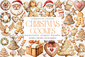 Watercolor Gingerbread Cookies PNG, an Illustration by SinaCreation