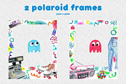 Retro 80's Watercolor Clipart, a Texture Illustration by WBS Design (Thumbnail 3 of 7)
