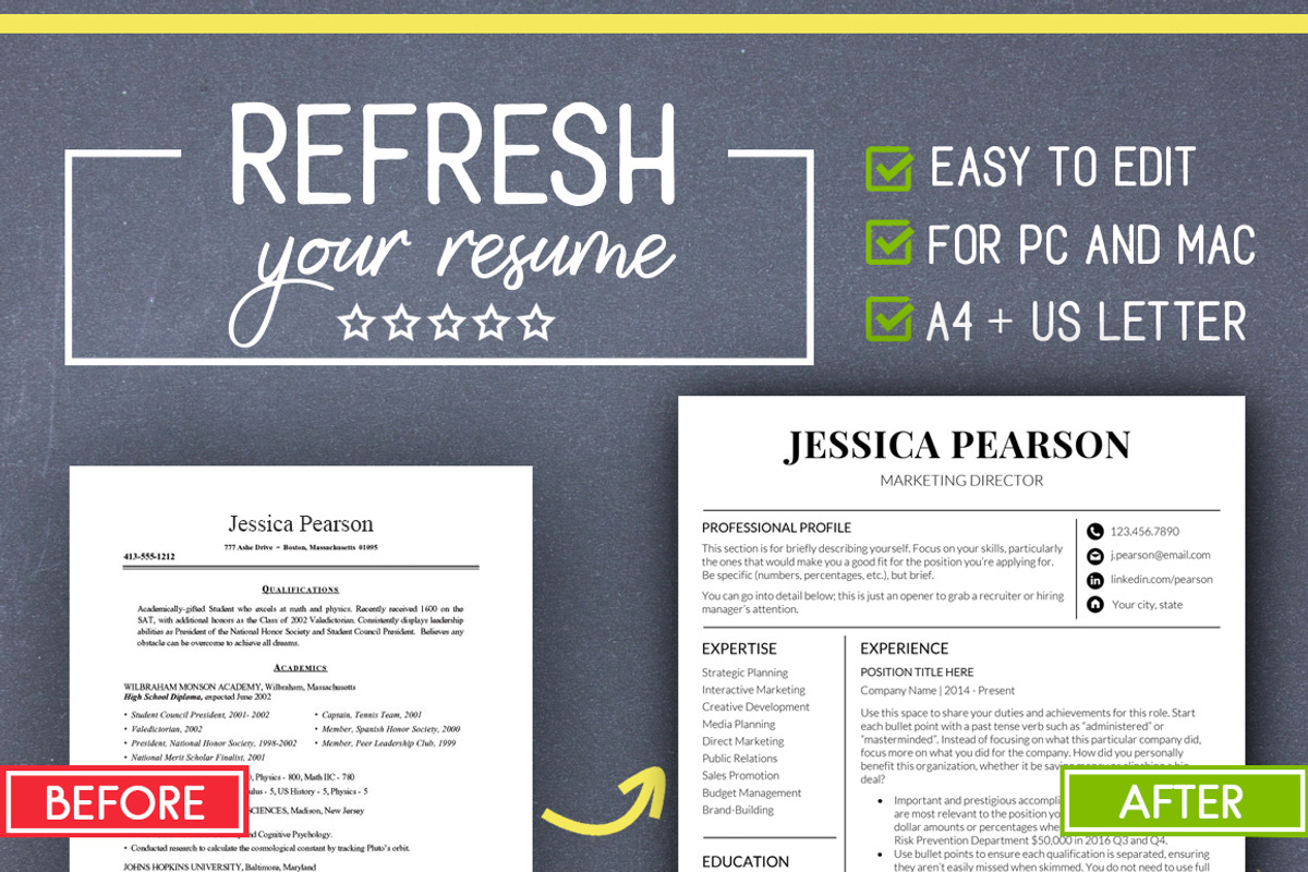 Clean Resume Template /Word /Mac PC, a Resume Template by LevelUpResume (Photo 1 of 5)