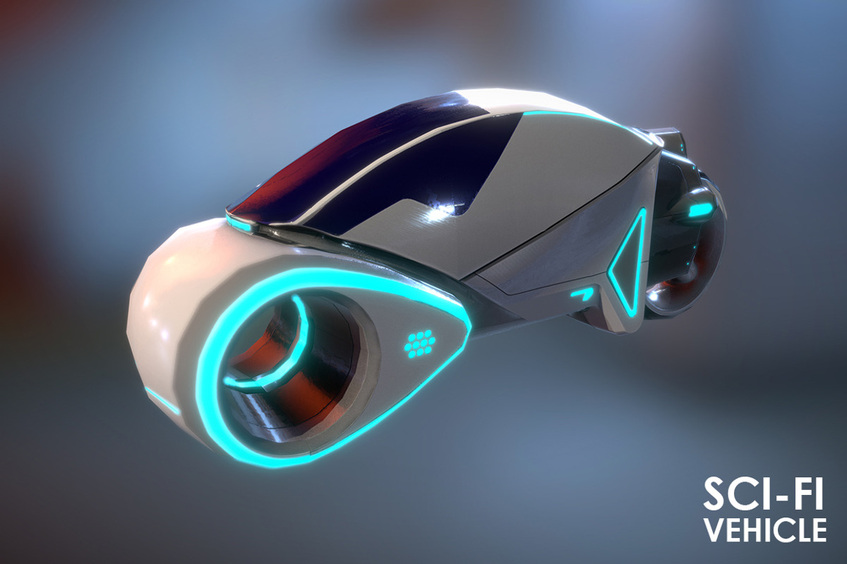 Sci-Fi Vehicle, a Cars & Vehicle 3D Model by Beatheart Creative Studio (Photo 2 of 12)