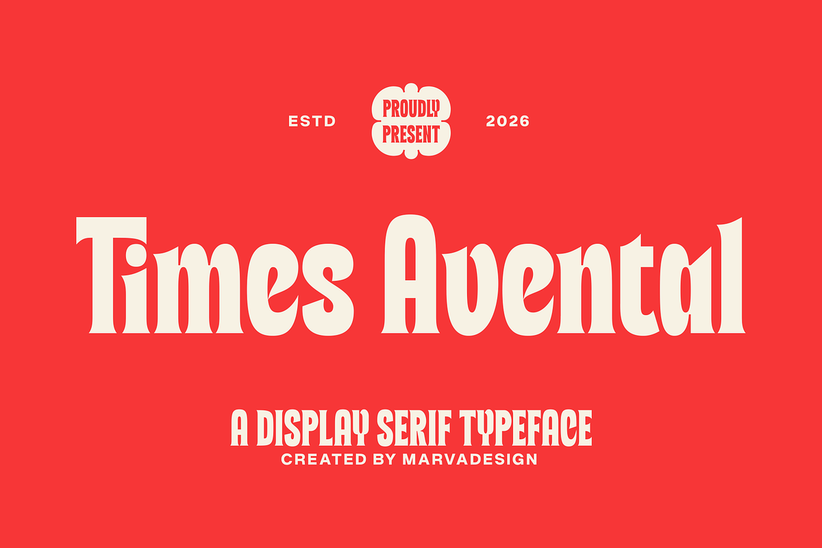 Times Avental Font, a Serif Font by Marvadesign (Photo 1 of 12)