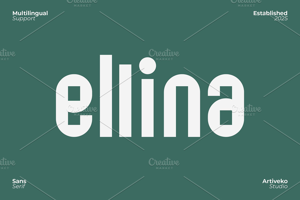 Ellina Minimalist Font, a Sans Serif Font by Artiveko (Photo 1 of 8)
