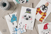 CHRISTMAS BABIES watercolor set, an Animal Illustration by Natali Smolova (Thumbnail 7 of 8)