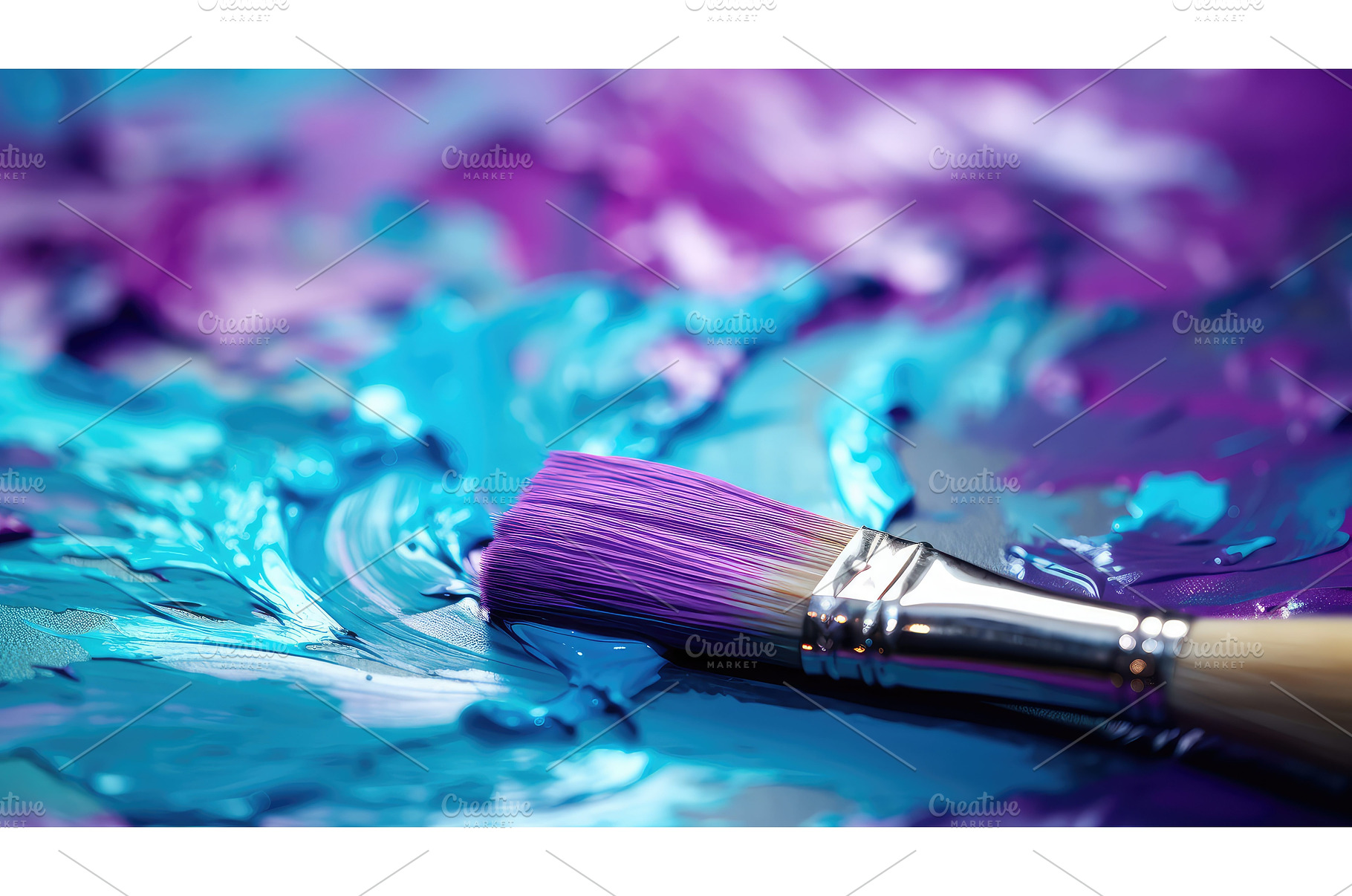 brush purple and blue paint ai, a Background Photo by pikepicture