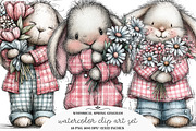 Whimsical Spring Gingham Clipart, an Illustration by GatewayDesign (Thumbnail 1 of 4)