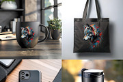 Dynamic wolf head in profile., an Animal Illustration by yod67 (Thumbnail 7 of 10)