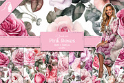 Pink Roses Seamless Digital Paper, a Texture Graphic by Creative Matrix82 (Thumbnail 1 of 5)