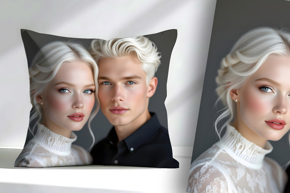 Young Man and Women with Albino Hair, a Person Illustration by Sharon Schwalbe (Photo 1 of 3)