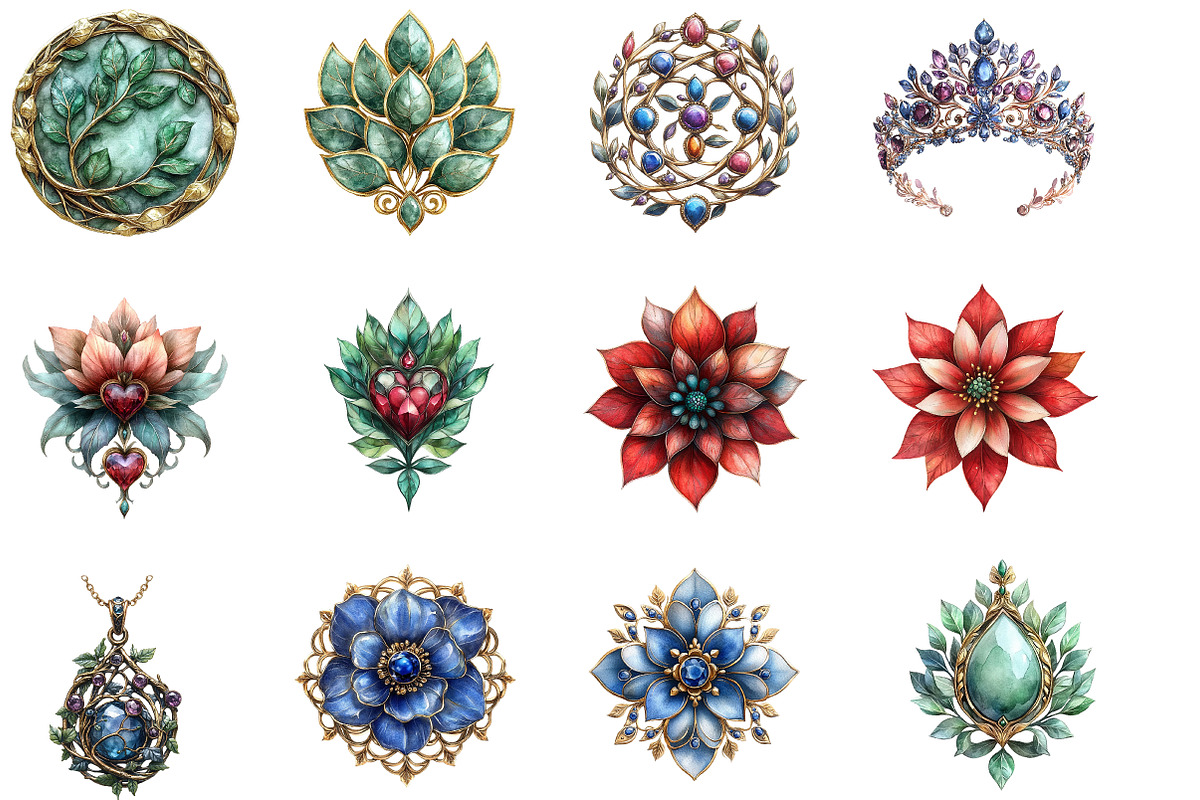 Elven Forest Emblems CLIPART, an Illustration by Designworld (Photo 2 of 4)