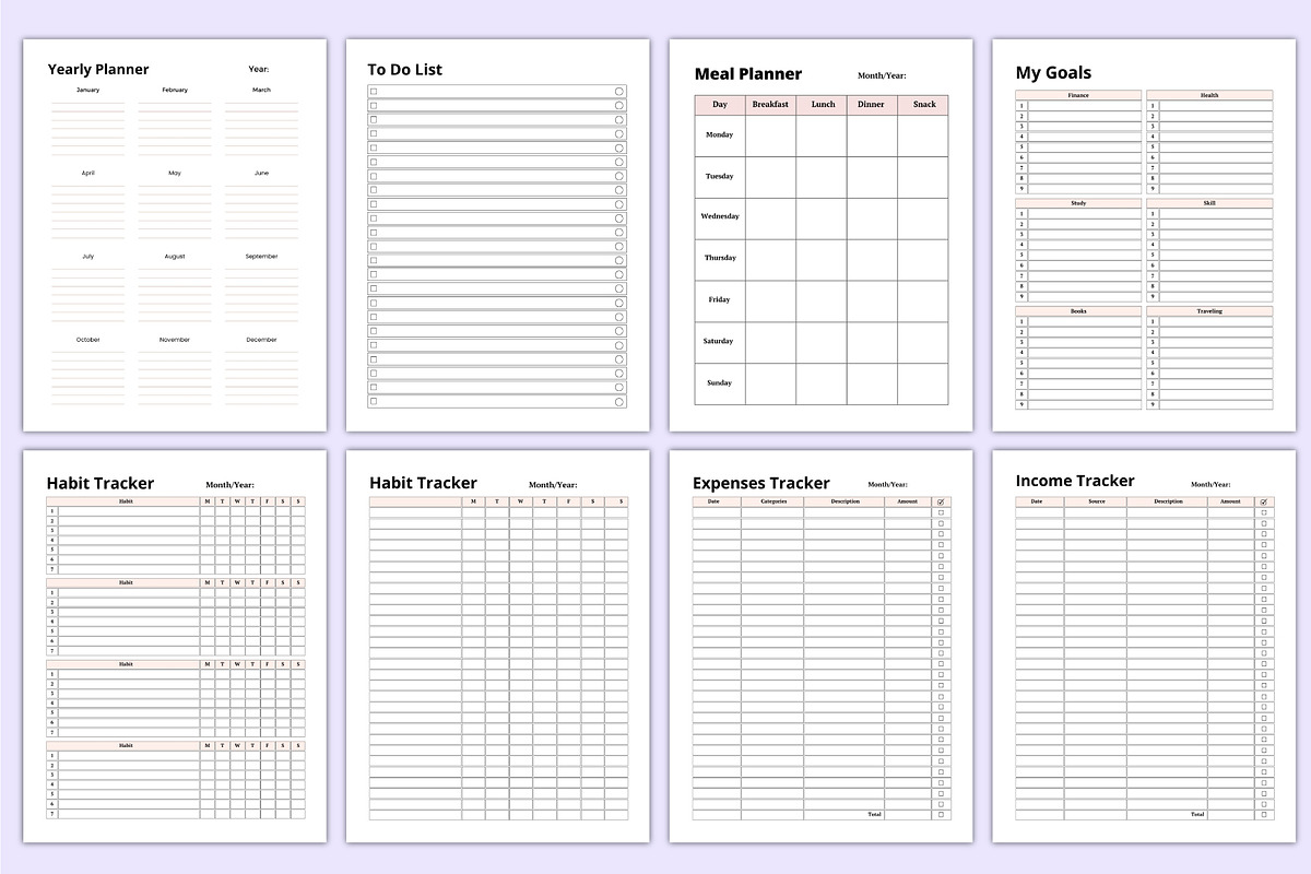 2025 Life Planner Canva Template