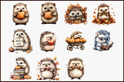 Autumn Hedgehog Clipart, an Illustration by Sublimation Artist (Thumbnail 3 of 6)