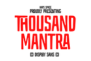 Thousand Mantra Bold Display, a Sans Serif Font by Haps Space (Thumbnail 1 of 11)