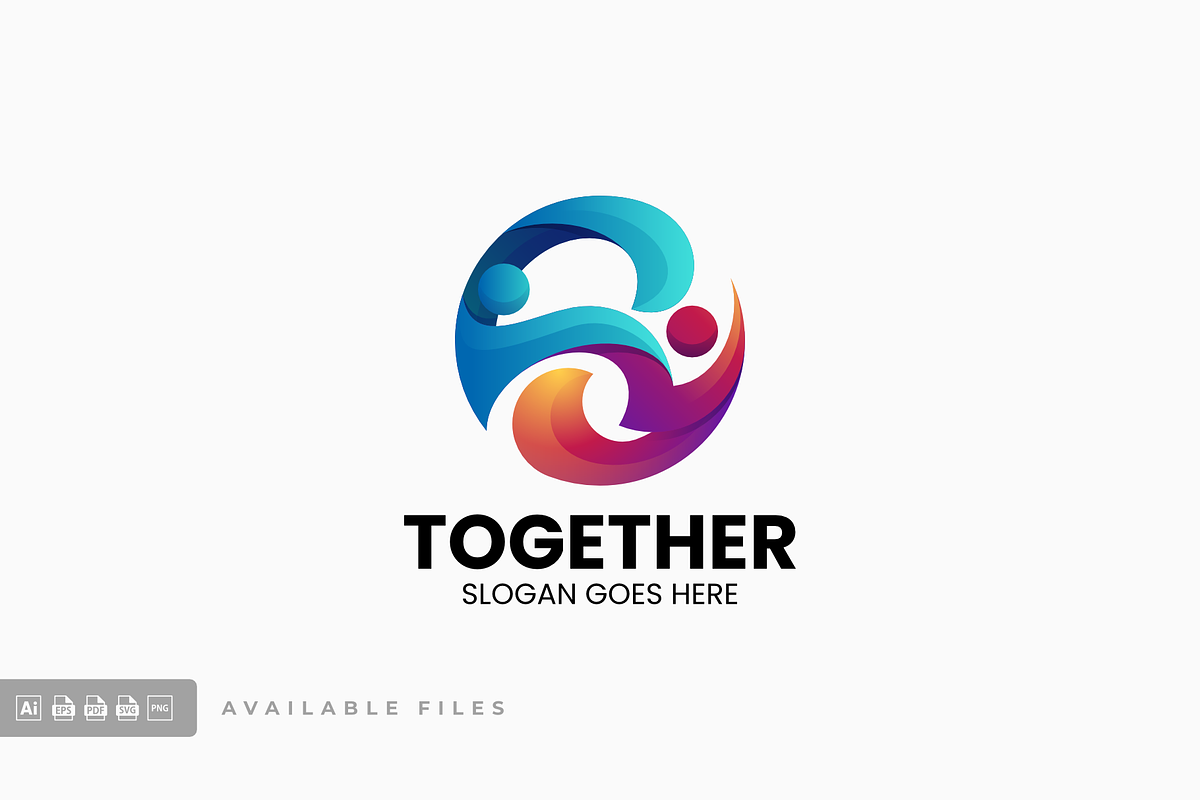 Together Gradient Colorful Logo, a Branding & Logo Template by ivan_artnivora