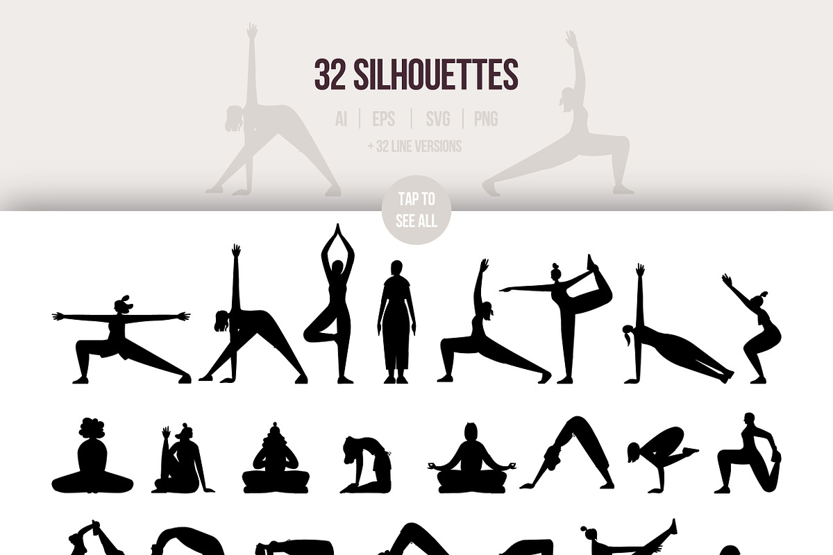 Yoga Time Illustrations set, a Person Illustration by Frizenasya (Photo 6 of 14)