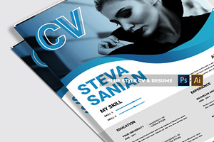 Blue Style CV & Resume