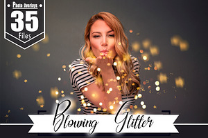 35 blowing glitter photoshop overlay