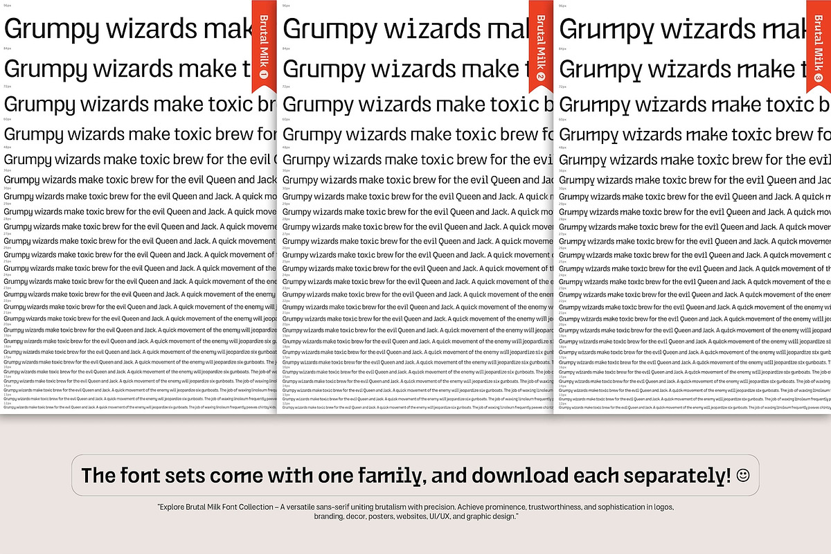 Brutal Milk No 1 - Text, a Sans Serif Font by Casloop Studio (Photo 7 of 7)