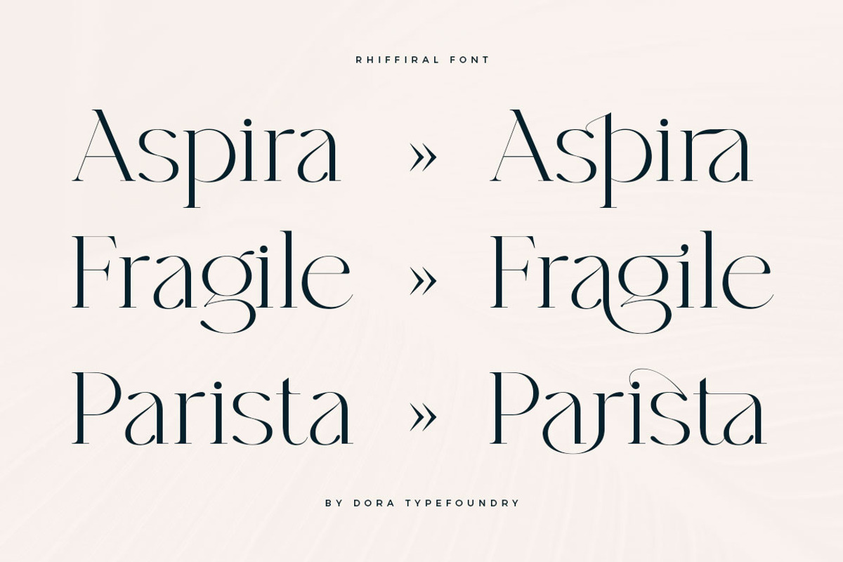 Rhiffiral, a Serif Font by Dora Typefoundry (Photo 6 of 30)