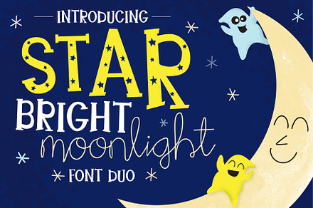 Star Bright Moon Light Font Duo, a Serif Font by Tu Neuwin