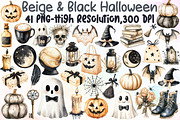 Beige & Black Halloween Clipart, an Illustration by Sublimation Artist (Thumbnail 1 of 6)