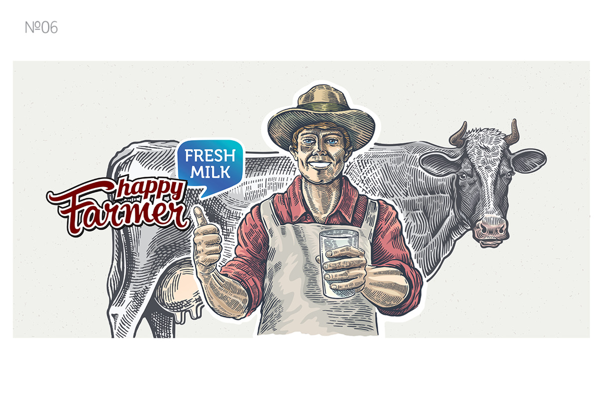 Happy Farmer, a Work Illustration by Countryside life (Photo 7 of 16)